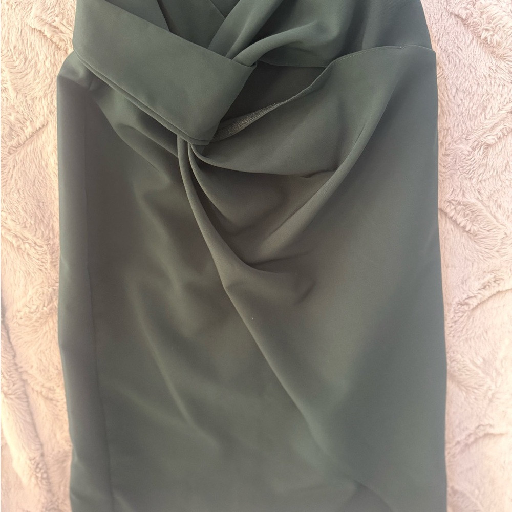 Elegant military Green Women's midi Skirt. Made in Italy!